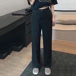 Women's Jeans Women Denim Pants Baggy Loose High Waist Capris Trendy Y2k Wide Leg Streetwear Hip Mom Trousers Woman 2024