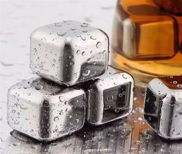 304 Stainless Steel Whiskey Ice Cubes Stones Glacier Cooler Drink zer Gel Ice Rock Wine Whiskey Stone Soapstone2075172