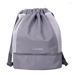 Storage Bags Fitness Bag Dry Wet Separation Swimming Waterproof Sports Backpack Portable Drawstring