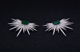 GODKI Brand New Fashion Popular Luxury Crystal Zircon Stud Earrings Spark Shape Flower Earrings Fashion Jewelry for women CX207174954