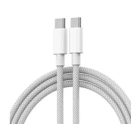 New original Nylon braided USB C-to USB-C PD 60W Type-C Fast charging cable for Phone 15 Nylon PD60W original cable