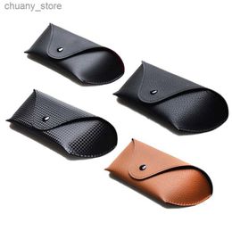 Sunglasses Cases PU leather glasses box cover sunglasses box womens reading glasses box with metal buckle glasses box Y240416