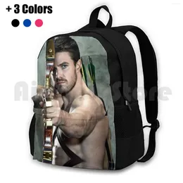 Backpack Stephen Amell Outdoor Hiking Waterproof Camping Travel Arrow Green