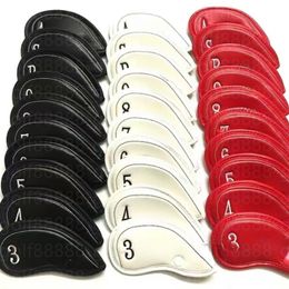Golf Irons Headcover Headcover Red, black and white Irons Headcove Golf headcover