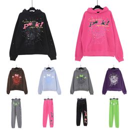 2024 Hoodie Erkek Kadın Pembe Siyah Moda Tasarımcıları Kapşonlu Pantolon Set Klasik Tişörtler Tees Giysileri Sweatshirts Tişört