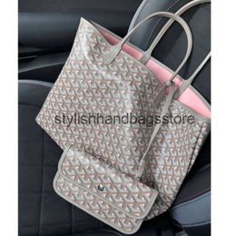 Totes 170th Anniversary Exclusive Genuine Leather Tote Bag Dog Teeth One Shoulder Handheld Mother and Child Shopping H240417