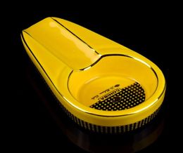 Yellow Color New Arrival Ashtray Mini Smoking Ashtray Metal Pocket Cigarette Cigar Ash tray Travel9766867