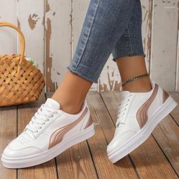 Casual Shoes Female Large Size Sneakers Summer Round Head Flat Bottom Sports Lace-up Lightweight Flats Zapatos De Mujer