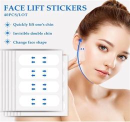 Waterproof Lasting V Face Makeup Adhesive Tape Invisible Breathable Lift Face Sticker Lifting Tighten Chin7090272