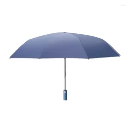 Umbrellas Windproof Folding Umbrella UV Protection Reflective Portable With LED Handle For Sunny Day Rainy