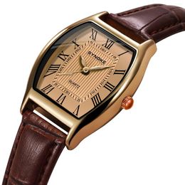 Wristwatches For Women Alloy Case High Quality Leather Strap Large Numerical Dial Waterproof Elegant Ladies Watch Gift