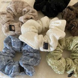 Hair Rubber Bands Soft Furry Autumn and Winter Wool Scrunchies Elastic Hair Band Women Girls Ponytail Holder Plush Hair Loops Large Hair Ring Y240417