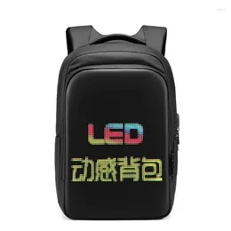 Backpack LED Display Business Travel Laptop Men DIY Smart Mesh Pix School Woman Multimedia