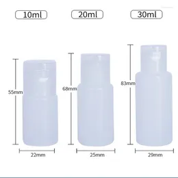 Storage Bottles 50pcs 10ML 20ML 30ML Empty PE Soft Shampoo With Flip Top Cap Refillable Cosmetic Makeup Packaging Containers