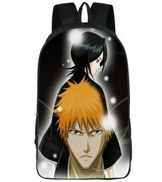 Bleach backpack Kurosaki ichigo daypack Ishida Uryuu anime schoolbag Leisure print rucksack Sport school bag Outdoor day pack6469640