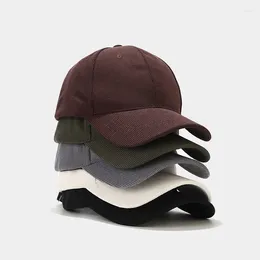 Ball Caps 2024 Spring Autumn Corduroy Solid Colour Casquette Baseball Cap Outdoor Snapback Hats For Men And Women 38