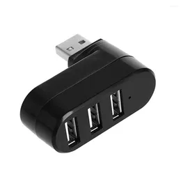 Data Transfer Portable Accessories 3 Ports Plug And Play Flash Drive 180 Rotatable High Speed Extender USB Hub For Laptop PC