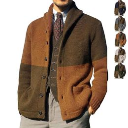 Men's Sweaters Mens Sweater Cardigan Colored Button Long Sleeve Knitted Coat Men