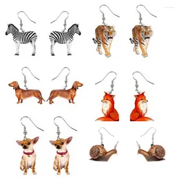 Dangle Earrings Cute Animal Resin For Women Interesting Cow Drop Earring Jewellery Handmade Girls Gift