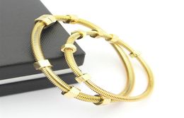 Fashion brand 2017 the latest 6 screws bracelet titanium steel ladies male and female couple thread love braceletbanlge for women5432087