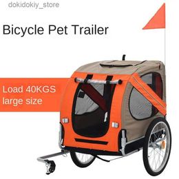 Dog Carrier New Large Pet Bicycle Trailer Cat Dog Cart Folding Outdoor Riding Travel Trailer Pet Out Carry Pet Stroller Cat Carrier L49