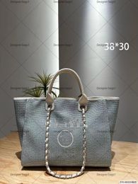 10a Designer Large Deauville Tote Beach Bags Handbags Purse Shop Shoulder Cc Bag Womens Mens Pearl Chain Bucket Fashion Crossbody Travel Clutch Bag AA