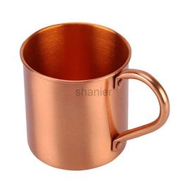 Mugs Moscow Mule PURE Copper Mugs-Cylinder-Shaped 100% Copper Cups Pure Solid 16 oz Copper Cocktail Cups Copper Beer Mug 240417