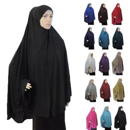 Muslim Women Hijab Large Scarf Amira Khimar Overhead Niqab Nikab Eid Ramadan Prayer Clothes Arab Islamic Hijabs Head Wrap Shawl 240402