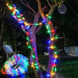 Strings Solar Tube Rope Lights Waterproof 50LEDs Fairy Strip Light Holiday Lighting