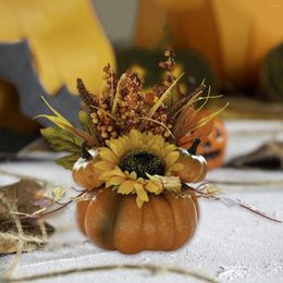 Decorative Flowers Artificial Pumpkin Flower Centrepiece For Office Party Shelf