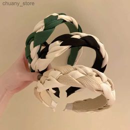 Headbands Two-color Winding Fabric Headbands Fashion Hair accessories Women Trend Casual Temperament Hairband Hair Band Girl Headwear New Y240417