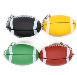 Newest Colourful Hand Pipe Metal Pipe Keychain Football Shape Mini Smoking Tobacco Cigarette Pipes Tube Easy to Carry1484903