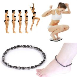 Anklets Unisex Magnetic Weight Loss Effective Anklet Bracelet Black Gallstone Slimming Stimulating Acupoints Therapy Arthritis Rel2765