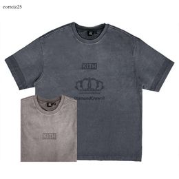 Designer Kith T Shirt Short Sleeve Luxury Major Brand Rap Classic Hip Hop Male Singer Wrld Tokyo Shibuya Retro Street Fashion Brand T-Sh 6386