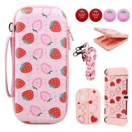 Cases Pink Portable EVA Storage Bag For Nintendo Switch / Oled Console Case Pouch for NS Switch Oled Controller Bag Game Accessories