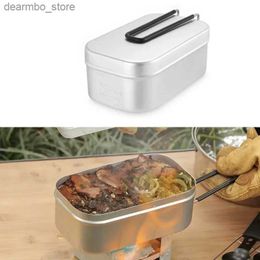 Bento Boxes Aluminium Lunch Box Outdoor Camping Tableware Portable Mess Tin Food Container Bento Box Lunch Bags for Children Food Warmer L49