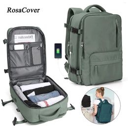 Backpack Women 14 Inch Teenage Girl USB Charging Laptop Independent Shoe Bag Travel Business Outdoor Mochilas