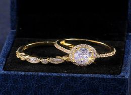 Gold Copper Romantic Diamond Ring Luxury Designer Jewellery Lady Women Love Couple Rings Engagement Gift95609765909449