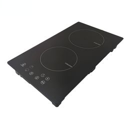 Intelligent High Power Rapid Heating Domino 2 Burners Induction Cookers