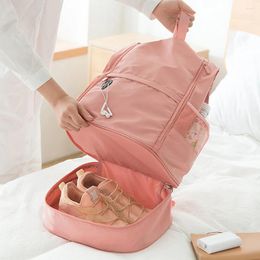 Backpack 38# Women Shoe Position Dry Wet Separation Yoga Fitness Bag Large Capacity Sport School Bags For Teenage Girl