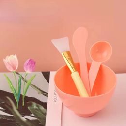 new 2024 4PCS Face Mask Mixing Bowl Set DIY Facemask Mixing Tool with Silicone Facial Mask Bowl Makeup Brushes Spatula Beauty Skin Care for