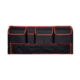 Steering Wheel Covers Multi-Pocket Car Trunk Organizer Hanging Back Seat Storage Bag With 9 Pockets Waterproof Oxford Cloth Pocket