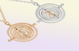 24 PcsLot Selling 35 cm Diameter Time Turner Necklace Movie Jewellery Rotating Hourglass Pendant Bulk Whole 2106214121054