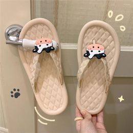 Slippers 2024 Women Cute Cartoon Girls Wear Antiskid Beach Sandals Thin Flip-flops Outside 3787