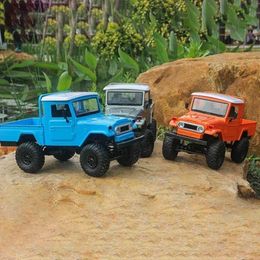 Diecast Model Cars New manual Diy 1 12 Mn45 model Mn45k kit four-wheel drive electric remote control car childrens pickup truck model car toy J240417