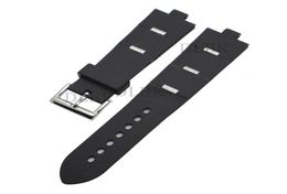Watchband 22mm 24mm Men Women Watch Band Black Diving Silicone Rubber Strap Stainless Steel Silver Pin Buckle for DIAGONO293r3528647
