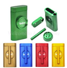 Metal Dugout One Hitter Smoke Machine Set With Smoke Pipe Grindercase Pinch Hitter Grinder Combo Cigarette Holder Philtre MP1393567186