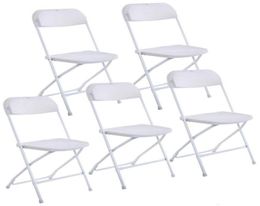 New Plastic Folding Chairs Wedding Party Event Chair Commercial White GYQ2988430