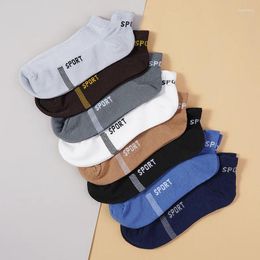 Men's Socks Man Casual Mesh Short Sports Cotton Fashion Breathable Comfortable Ankle Sock Pack Male Street Letter High Quality