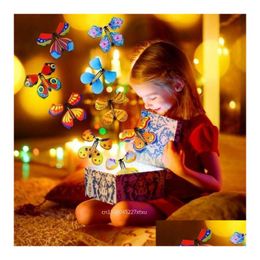 Decorative Objects Figurines Flying In The Book Magic Butterfly Card Toy With Empty Hands Wedding Props Tricks Christams Gift Drop Dhgmk